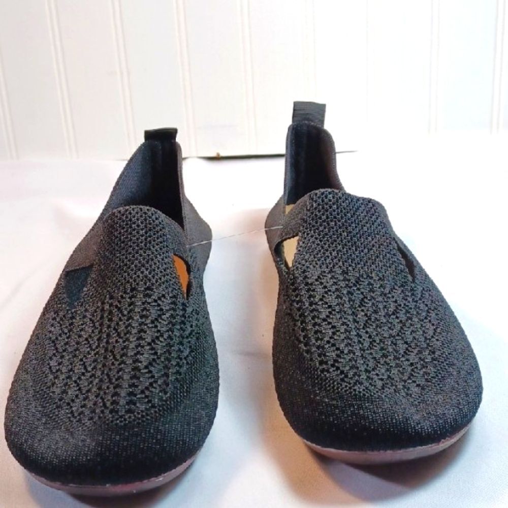 Women's European-Style Cotton Knit  Mary Janes Loafers  Black New 40 -10 m